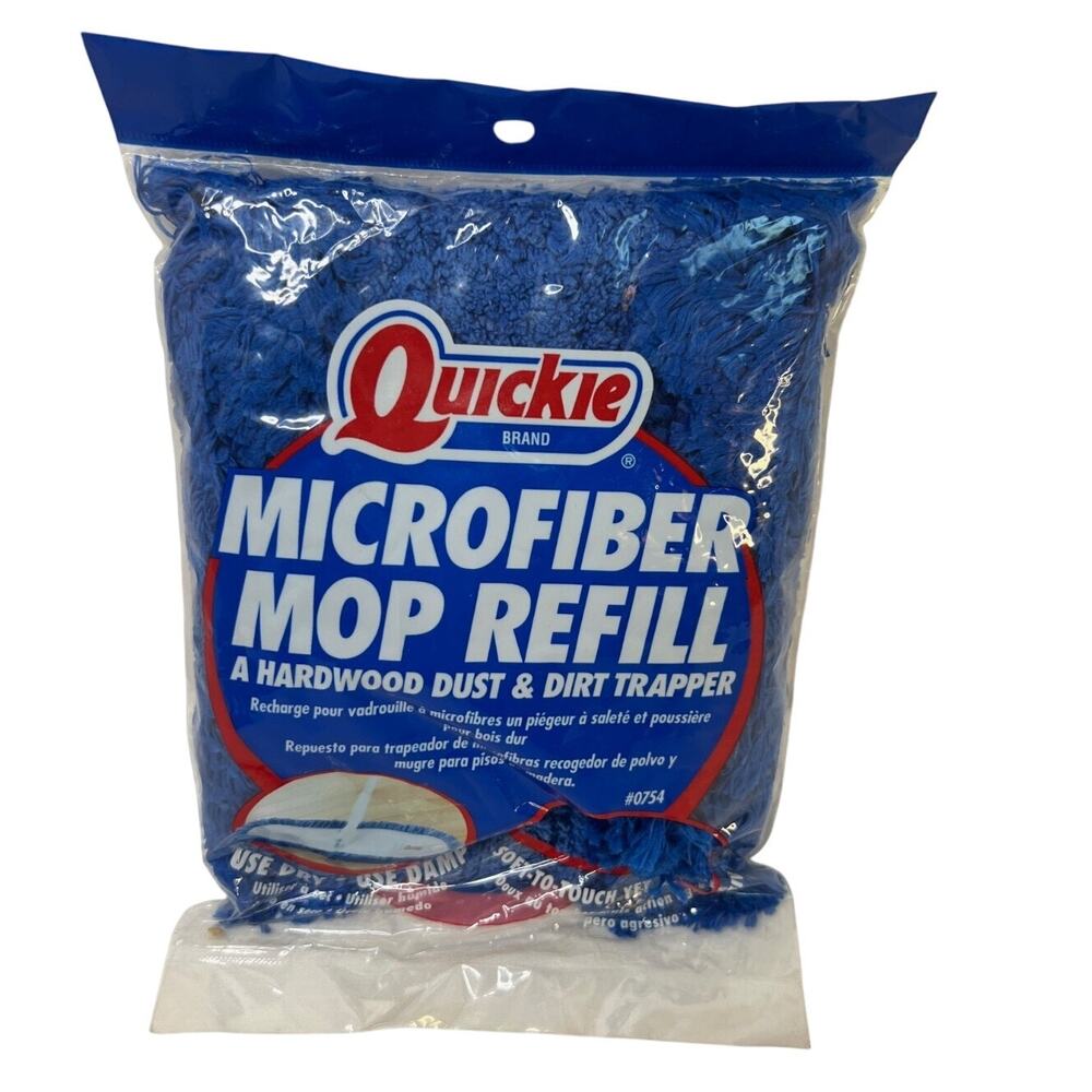 Quickie Original Microfiber Mop Refill Hardwood Dust And Dirt Trapper #075 NOS